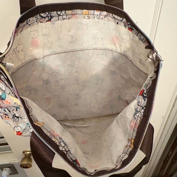 Cat Cartoon Print Tote Bag - Picture 2 of 4